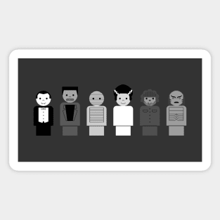 Little Monster People (lineup - B&W) Magnet